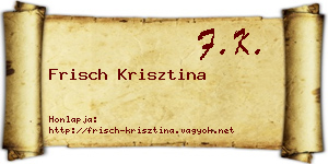 Frisch Krisztina névjegykártya