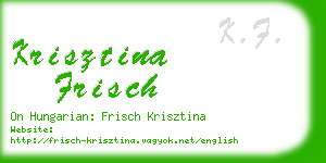 krisztina frisch business card